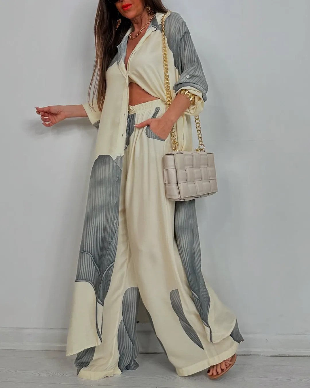 Women's Clothing Fashion Colorblock Loose Shirt