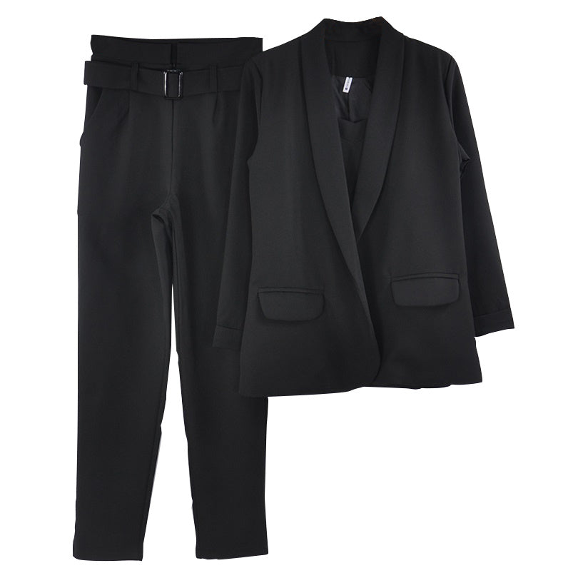 Women's solid color suit