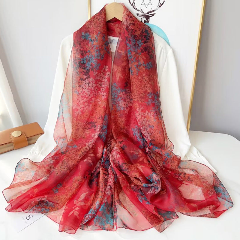 Fashionable Stylish Yourou Yarn Rose Scarf For Women