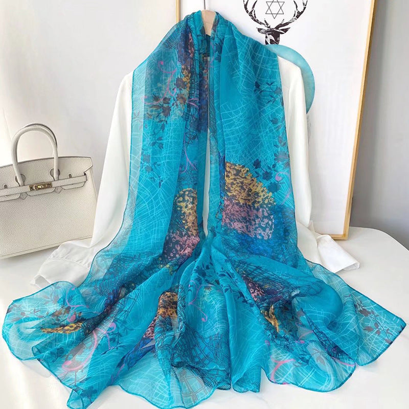 Fashionable Stylish Yourou Yarn Rose Scarf For Women