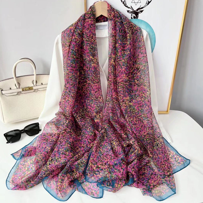 Fashionable Stylish Yourou Yarn Rose Scarf For Women