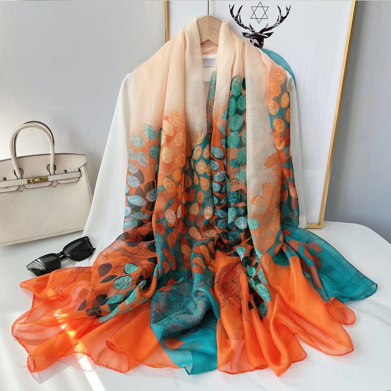 Fashionable Stylish Yourou Yarn Rose Scarf For Women