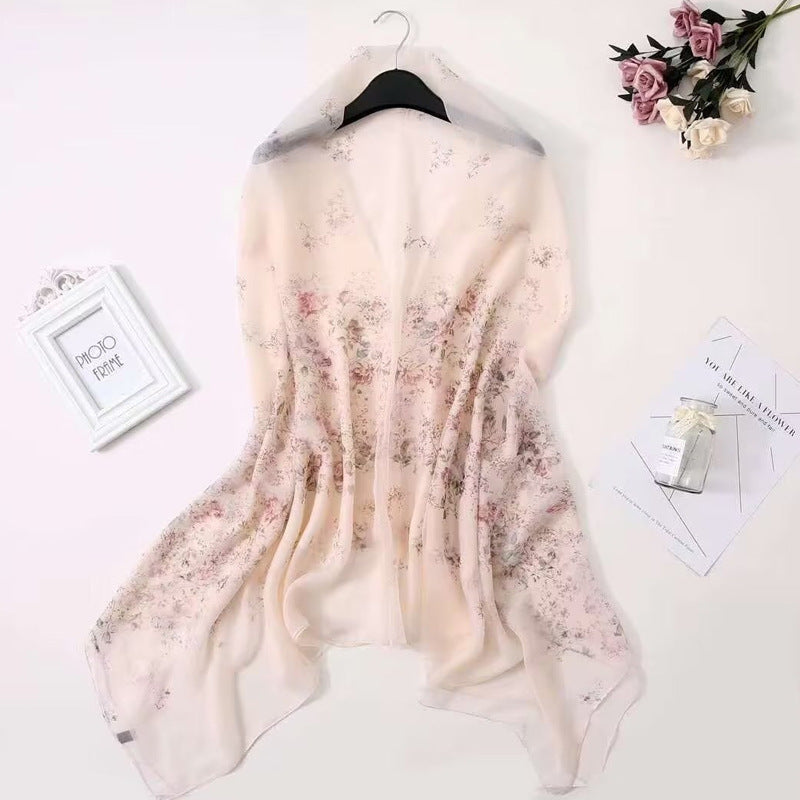 Fashionable Stylish Yourou Yarn Rose Scarf For Women