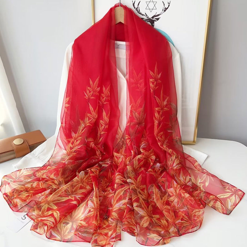 Fashionable Stylish Yourou Yarn Rose Scarf For Women