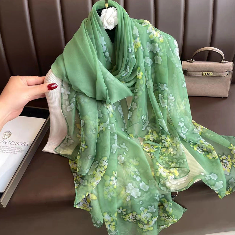 Fashionable Stylish Yourou Yarn Rose Scarf For Women