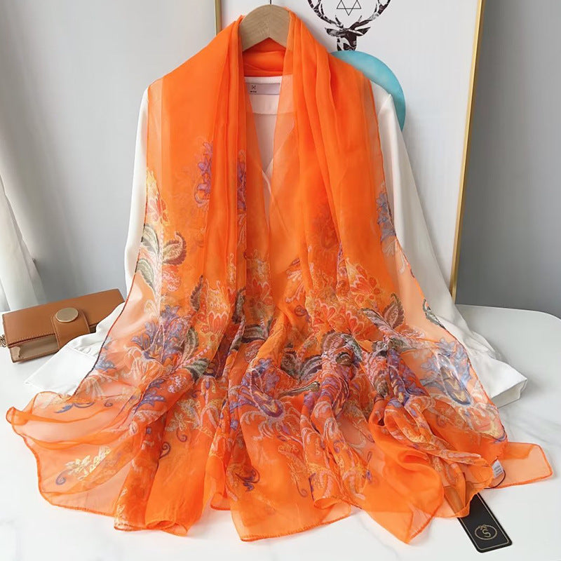 Fashionable Stylish Yourou Yarn Rose Scarf For Women