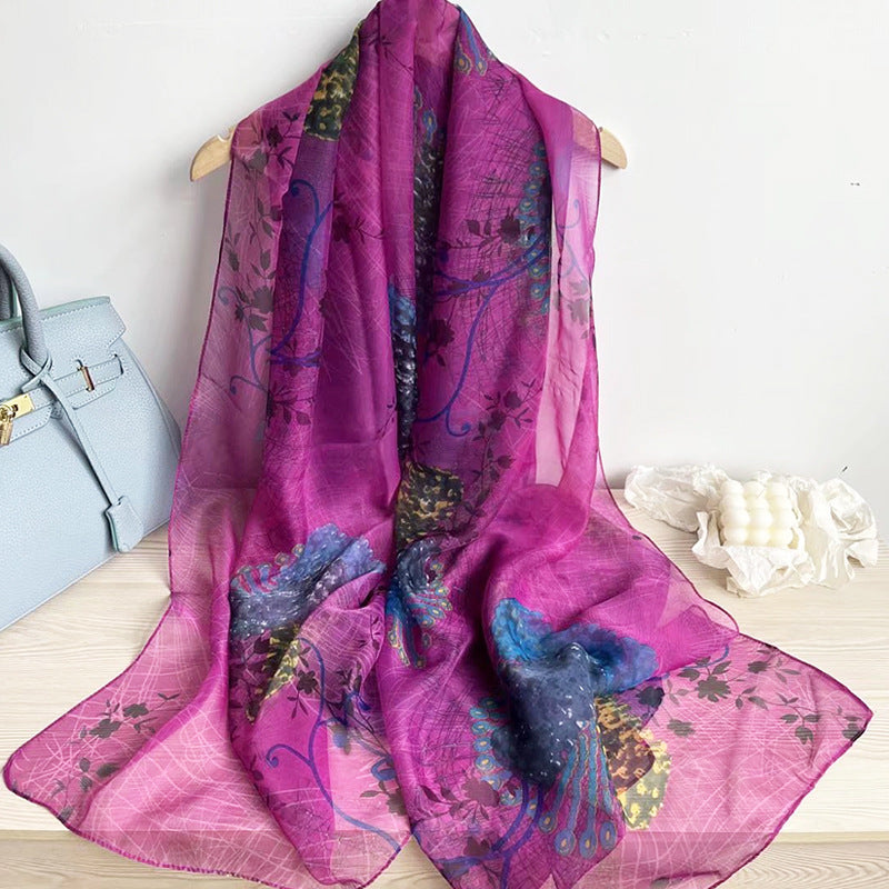 Fashionable Stylish Yourou Yarn Rose Scarf For Women