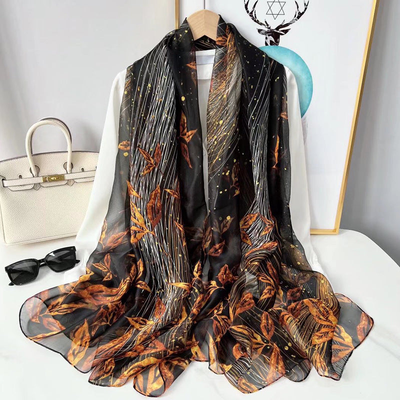 Fashionable Stylish Yourou Yarn Rose Scarf For Women