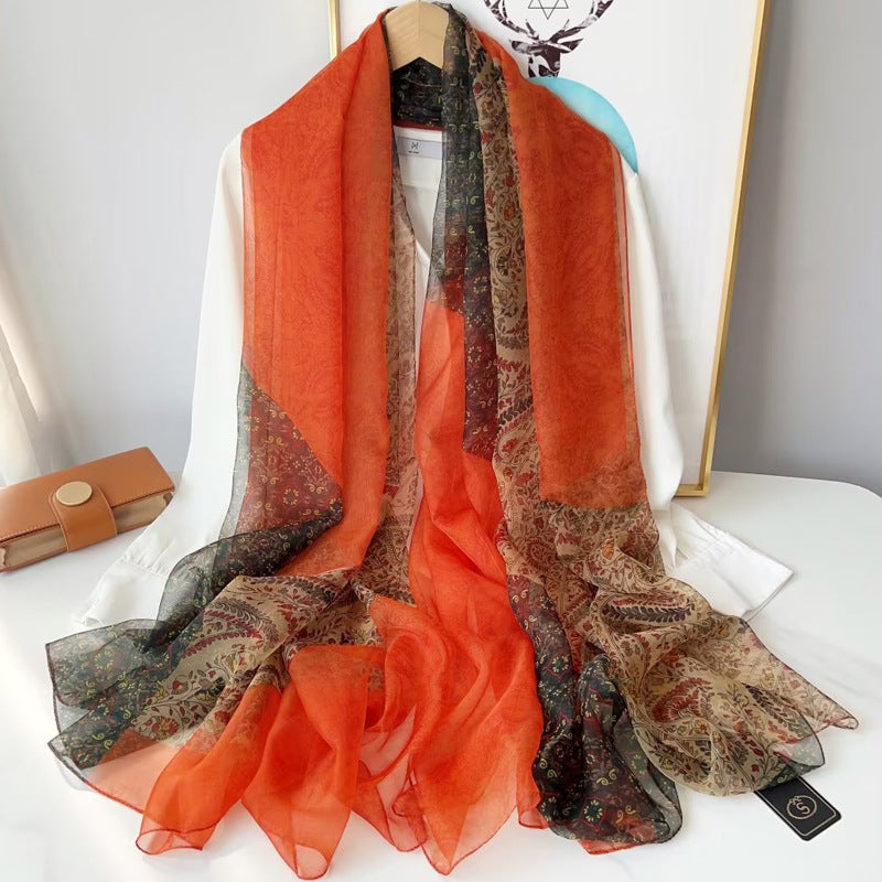 Fashionable Stylish Yourou Yarn Rose Scarf For Women