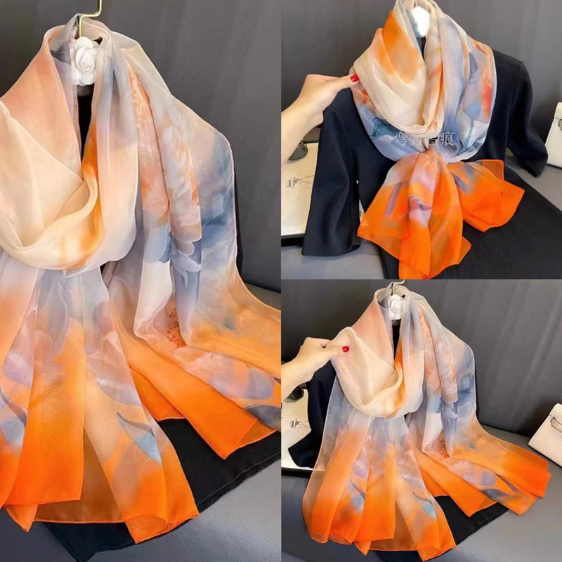 Fashionable Stylish Yourou Yarn Rose Scarf For Women