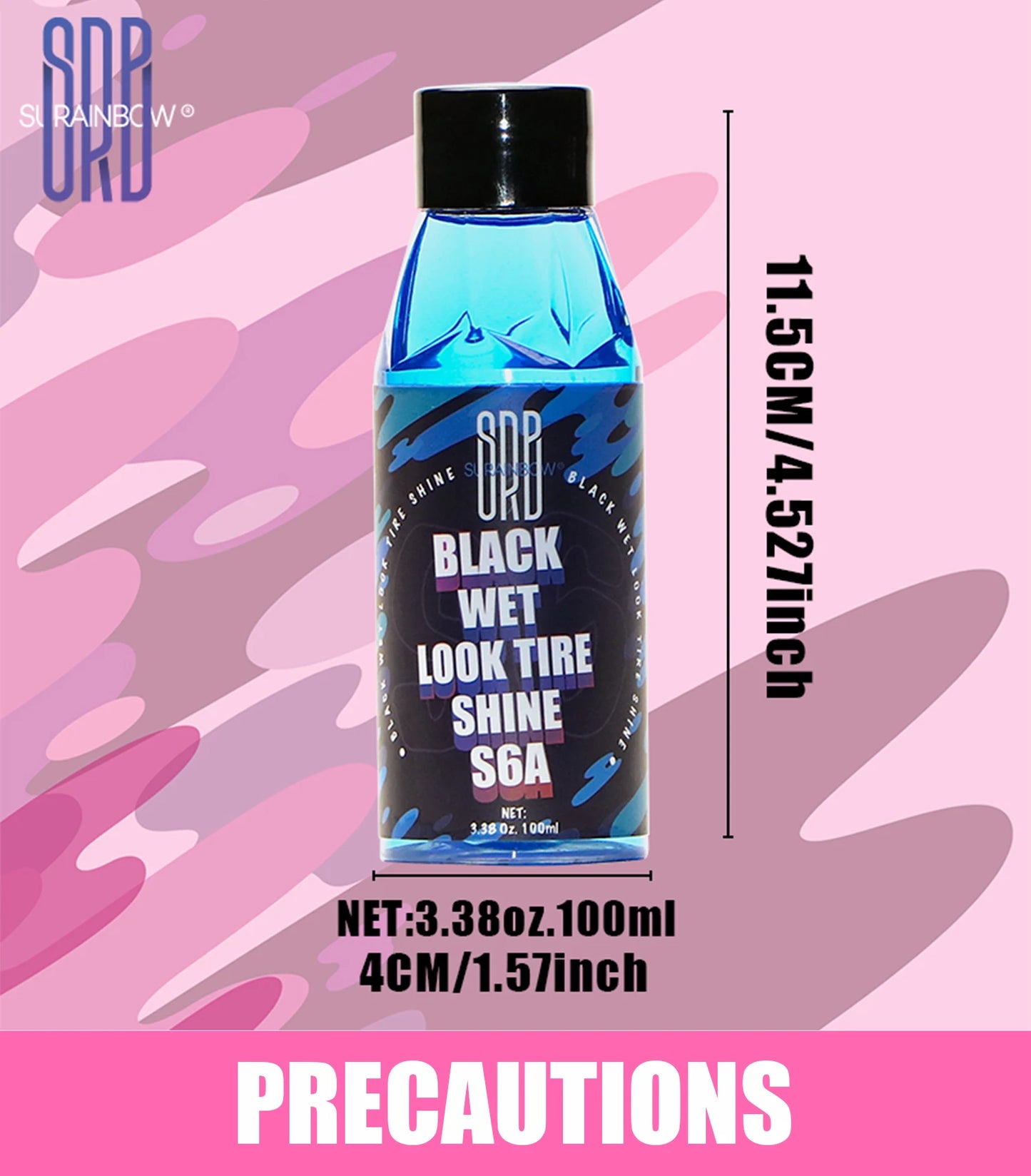 Black Wet Look Tire Shine Dressing,for a Whole New Level of Shine and Depth of Black,Safe for Cars,Trucks,Motorcycles,RVs & More