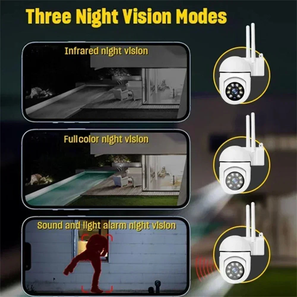 8MP Wifi IP Outdoor Wireless Security Surveillance PTZ Camera AI Human Tracking 4X Zoom Cameras Two-way Audio HD Night Color Cam