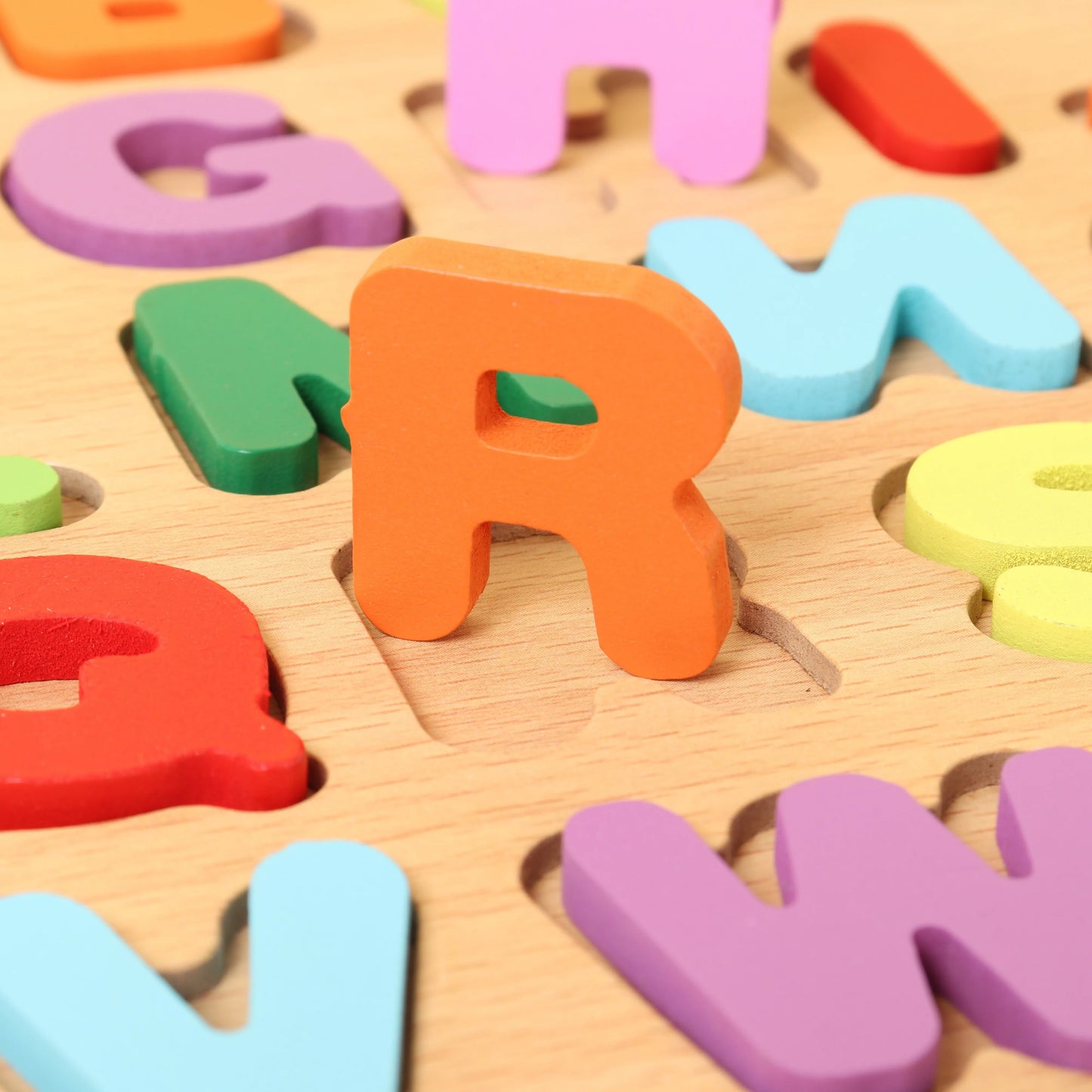 Colorful Alphabet Number Wooden Puzzles Montessori Toys Shape Matching Games for Preschool Children Early Education Kids Juguete