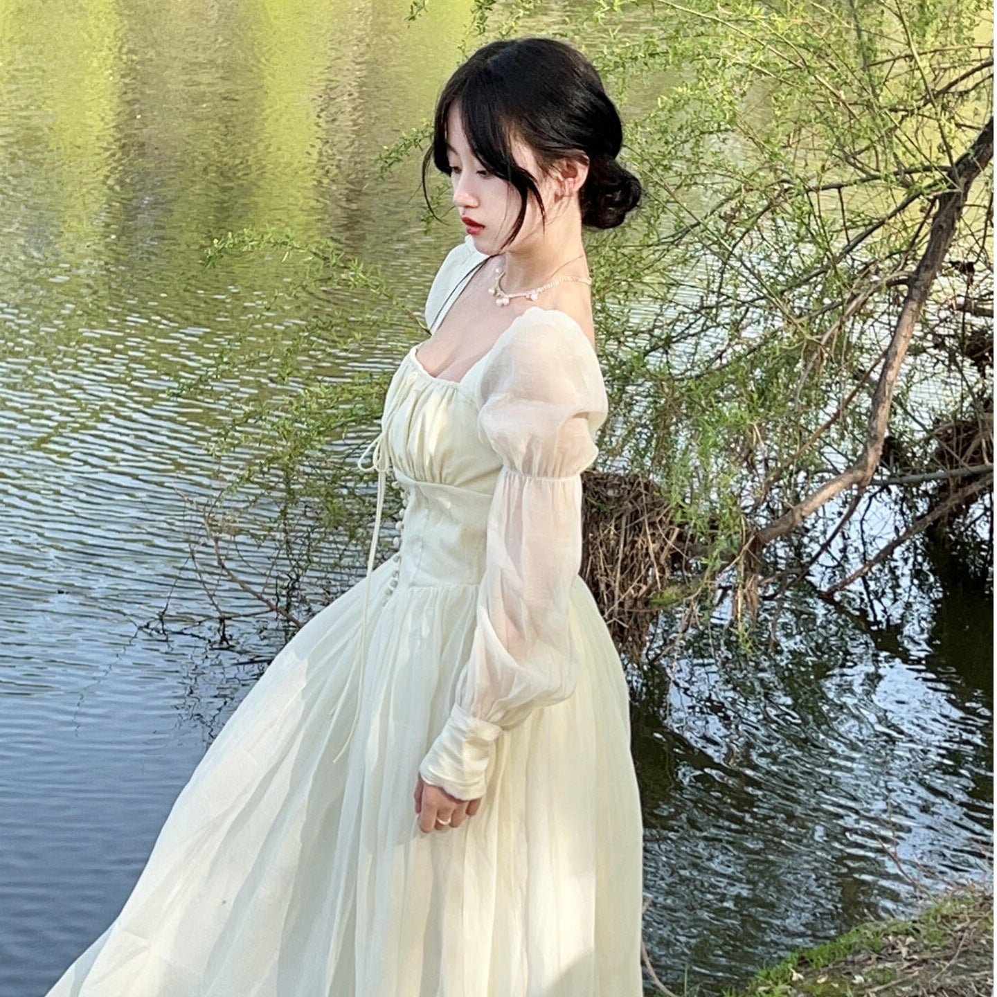 Seaside Beach Vacation Style Adult Lady Like Woman Temperament Dress