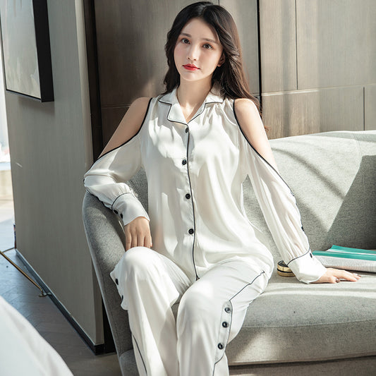 Pajamas Ladies Strapless Sweet Spring And Autumn Long Sleeves