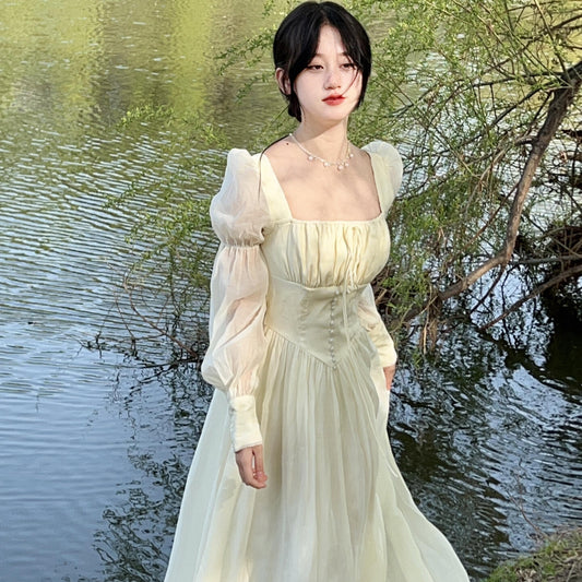 Seaside Beach Vacation Style Adult Lady Like Woman Temperament Dress