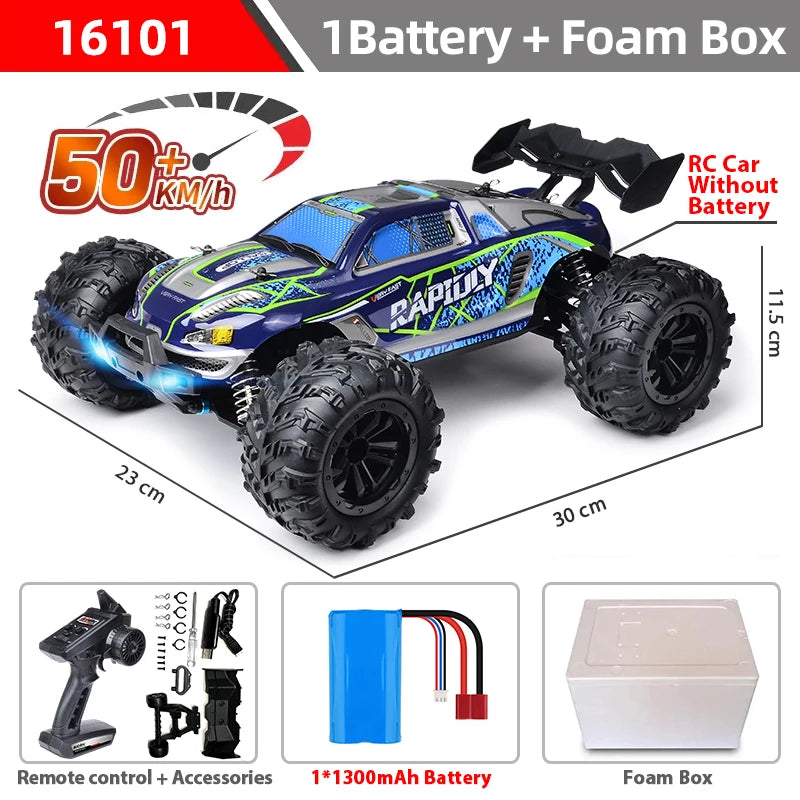 1:16 70km/h Brushless RC Car With LED Light 4WD Remote Control Cars High Speed Drift Monster Off Road Truck VS Wltoys 144001 Toy