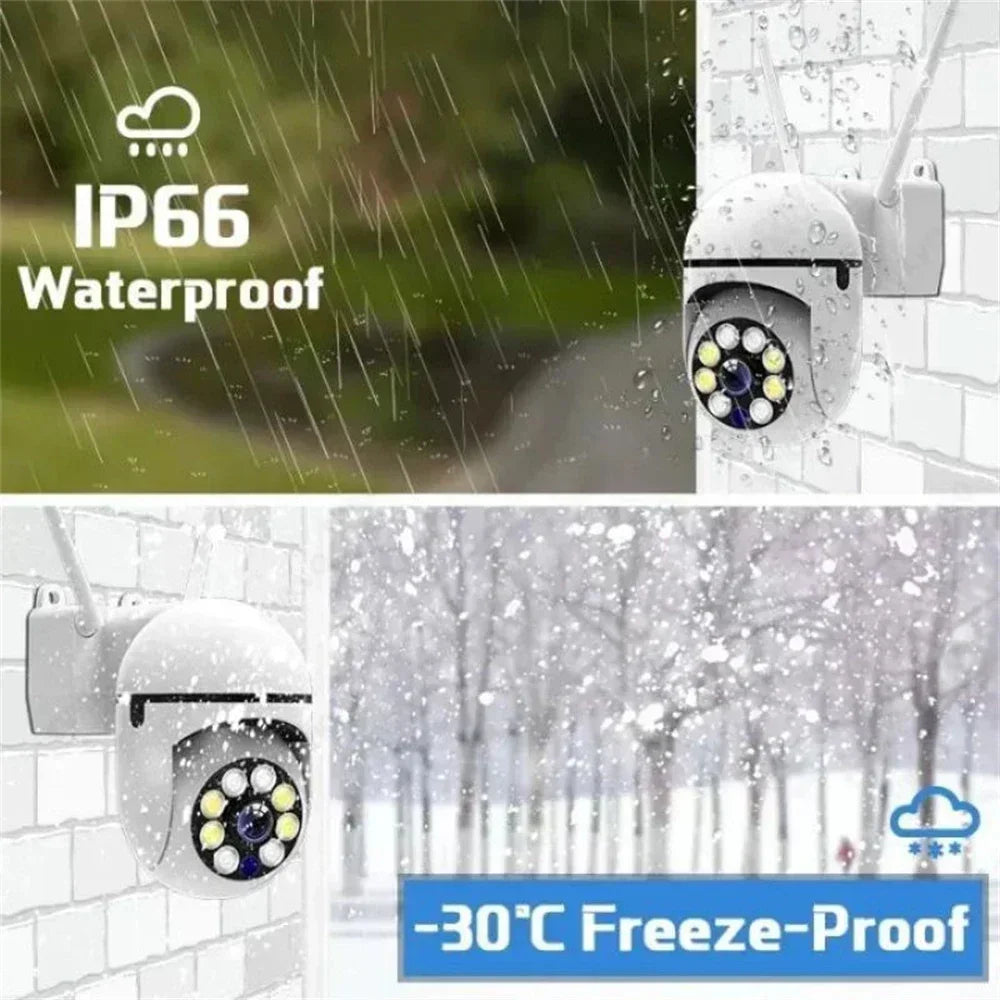 8MP Wifi IP Outdoor Wireless Security Surveillance PTZ Camera AI Human Tracking 4X Zoom Cameras Two-way Audio HD Night Color Cam