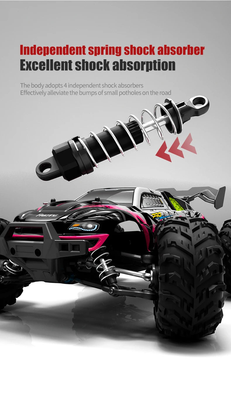 1:16 70km/h Brushless RC Car With LED Light 4WD Remote Control Cars High Speed Drift Monster Off Road Truck VS Wltoys 144001 Toy