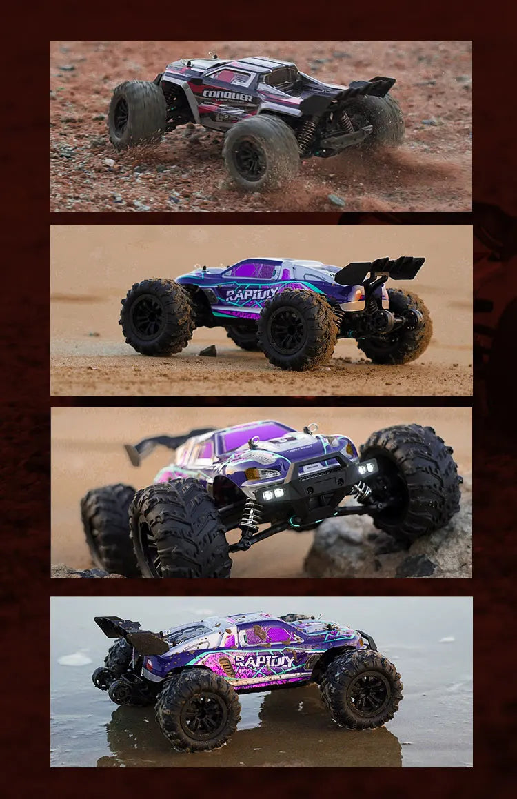 1:16 70km/h Brushless RC Car With LED Light 4WD Remote Control Cars High Speed Drift Monster Off Road Truck VS Wltoys 144001 Toy