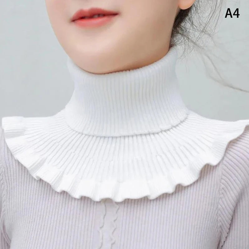 Warm Knitted Fake Collar Woolen Women Turtleneck Knitted False Fake Collar Detachable Neck Scarf Thicken Windproof Fake Collars