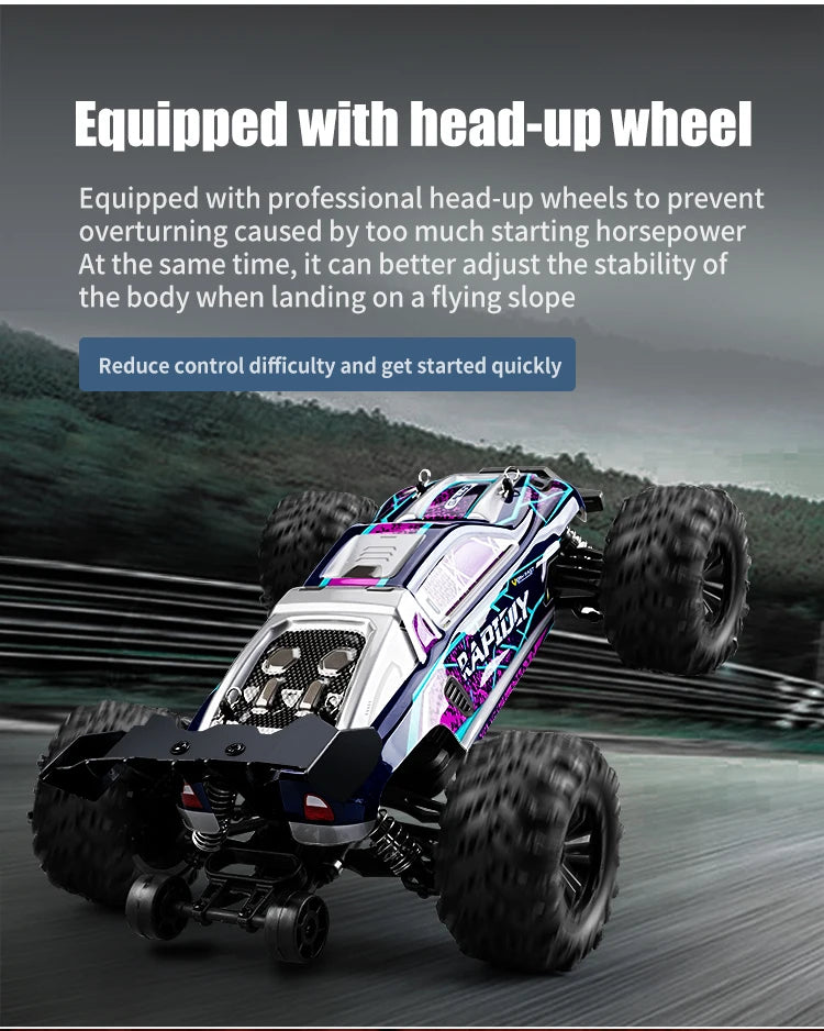 1:16 70km/h Brushless RC Car With LED Light 4WD Remote Control Cars High Speed Drift Monster Off Road Truck VS Wltoys 144001 Toy