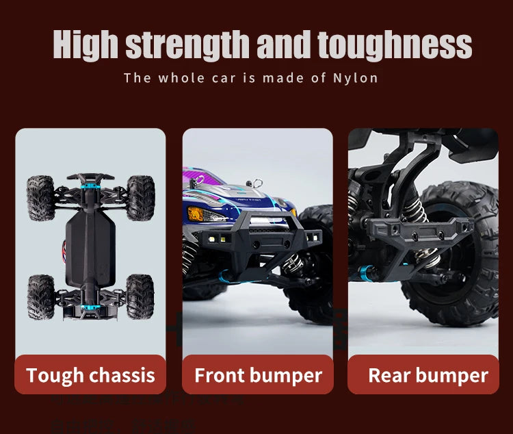 1:16 70km/h Brushless RC Car With LED Light 4WD Remote Control Cars High Speed Drift Monster Off Road Truck VS Wltoys 144001 Toy