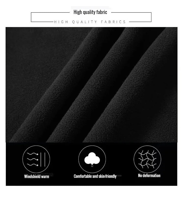 2024 Men's Hooded Shirt Long Sleeve Thickened Polar Fleece Zip-up Hoodies Warm Autumn Winter Jacket Male Big Size 12XL 10XL Plus