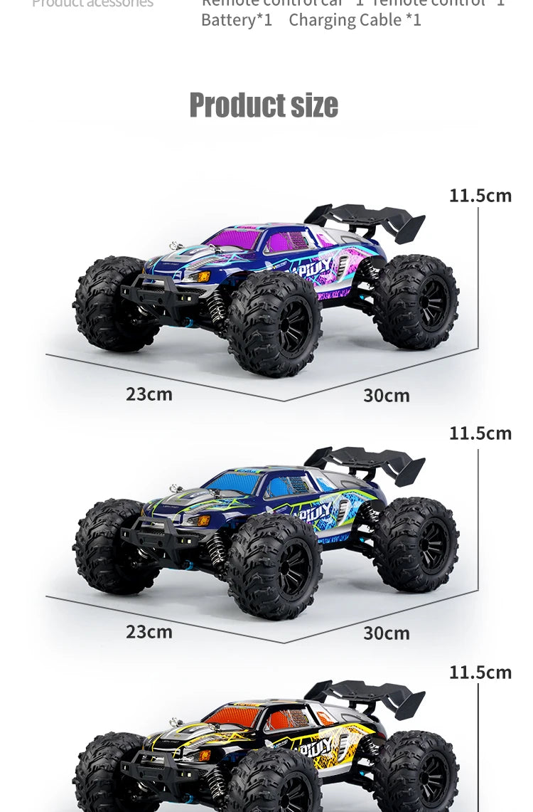 1:16 70km/h Brushless RC Car With LED Light 4WD Remote Control Cars High Speed Drift Monster Off Road Truck VS Wltoys 144001 Toy