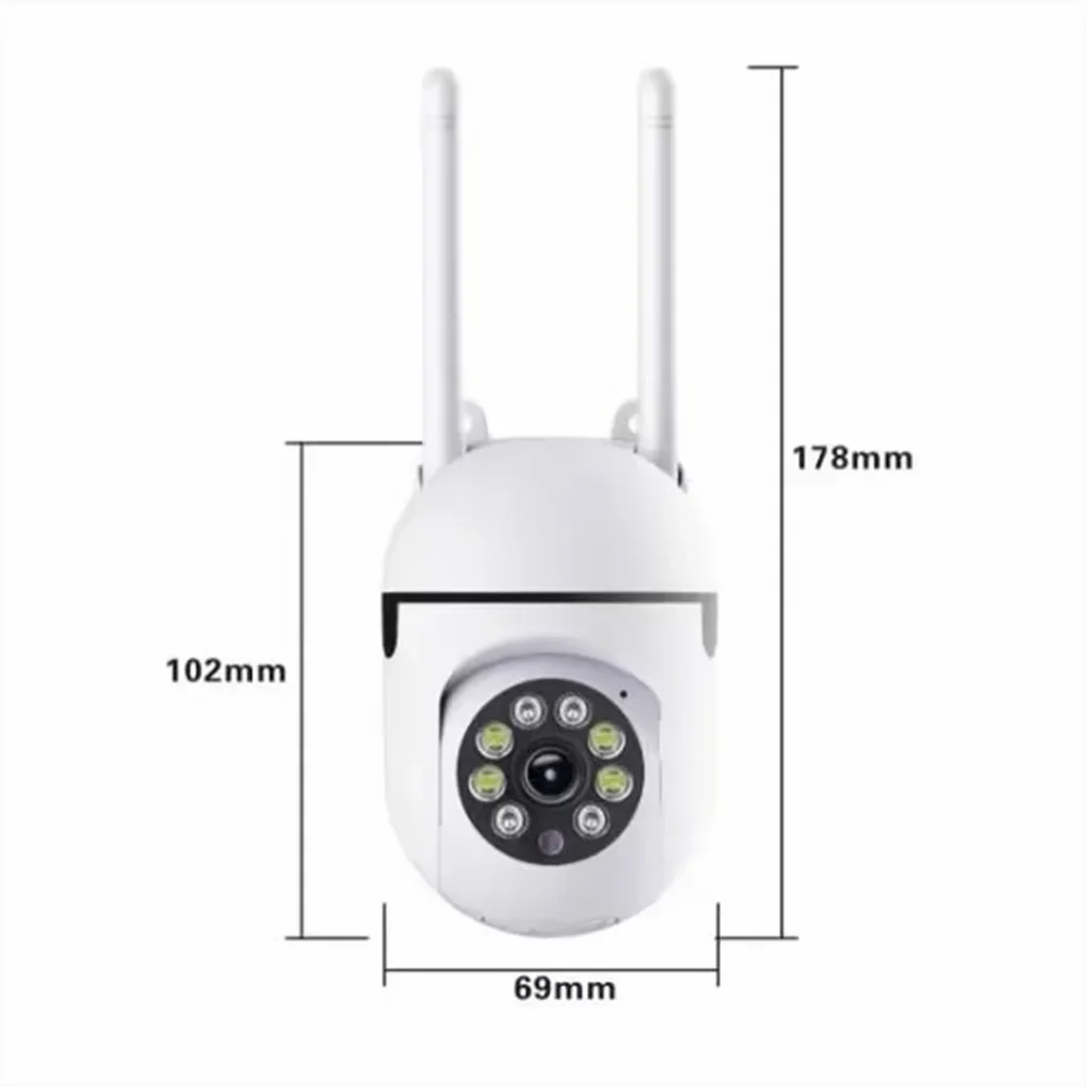 8MP Wifi IP Outdoor Wireless Security Surveillance PTZ Camera AI Human Tracking 4X Zoom Cameras Two-way Audio HD Night Color Cam