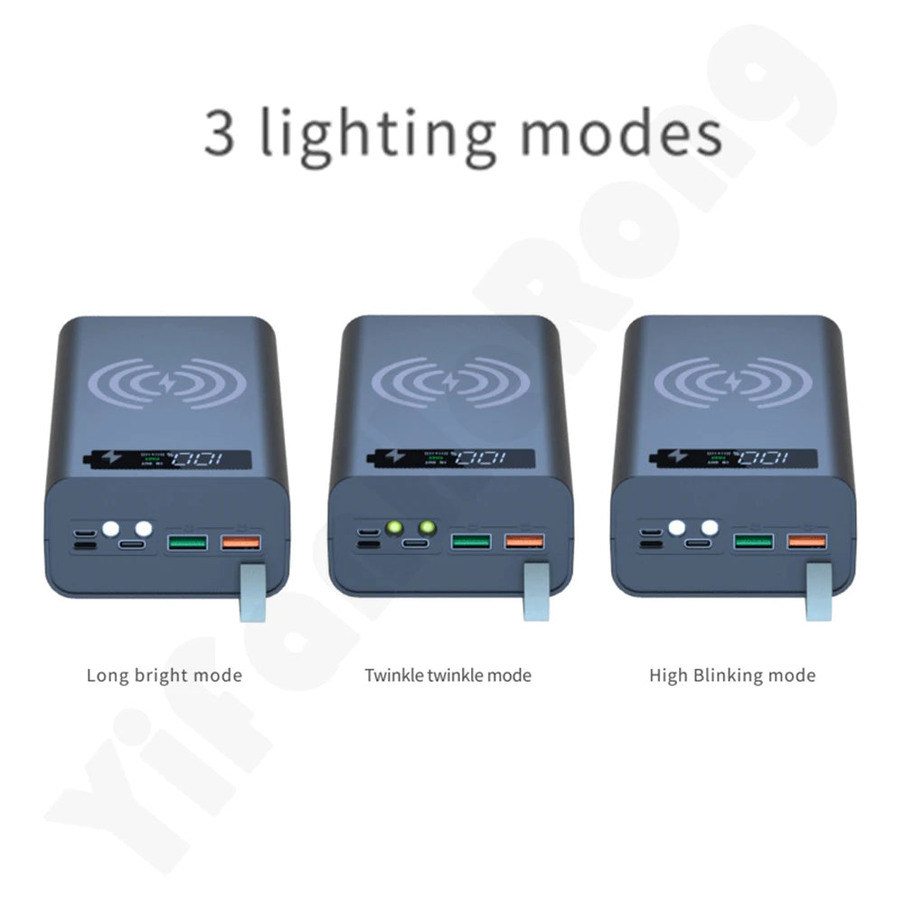 Quick Charge QC3.0 DIY 12 x 18650 Battery Power Bank Case Powerbank Holder Shell Portable Battery Storage Box With LCD Display