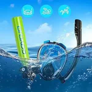 Diving Tank with Snorkel Mask 0.5L Mini Scuba Portable Lungs Oxygen Cylinder Full Face Diving Mask Underwater Breath System
