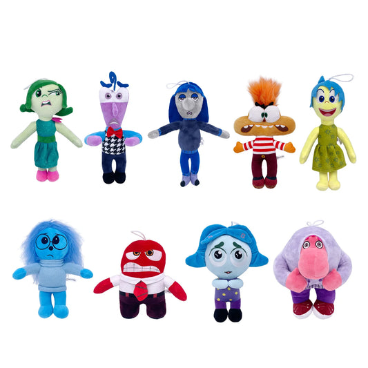 Inside Out 2 Plush Toys Anxiety Embarrassment Envy Ennui Cute Cartoon Plushie Dolls Soft Stuffed Anime Toys Kids Birthday Gift