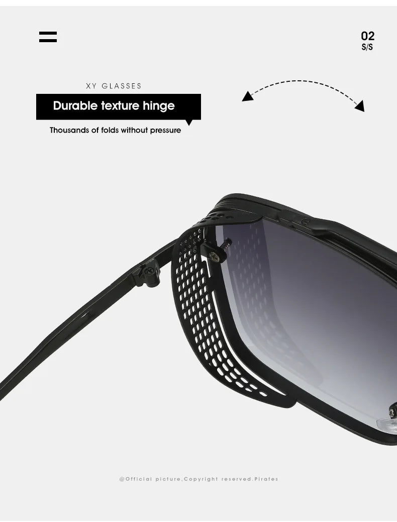 D&T 2023 New Fashion Rectangle Sunglasses Men Women Gradients Lens Metal Frame Hinge Luxury Quality Brand Designer Eyewear UV400
