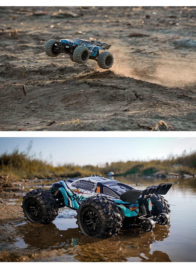 1:16 70km/h Brushless RC Car With LED Light 4WD Remote Control Cars High Speed Drift Monster Off Road Truck VS Wltoys 144001 Toy