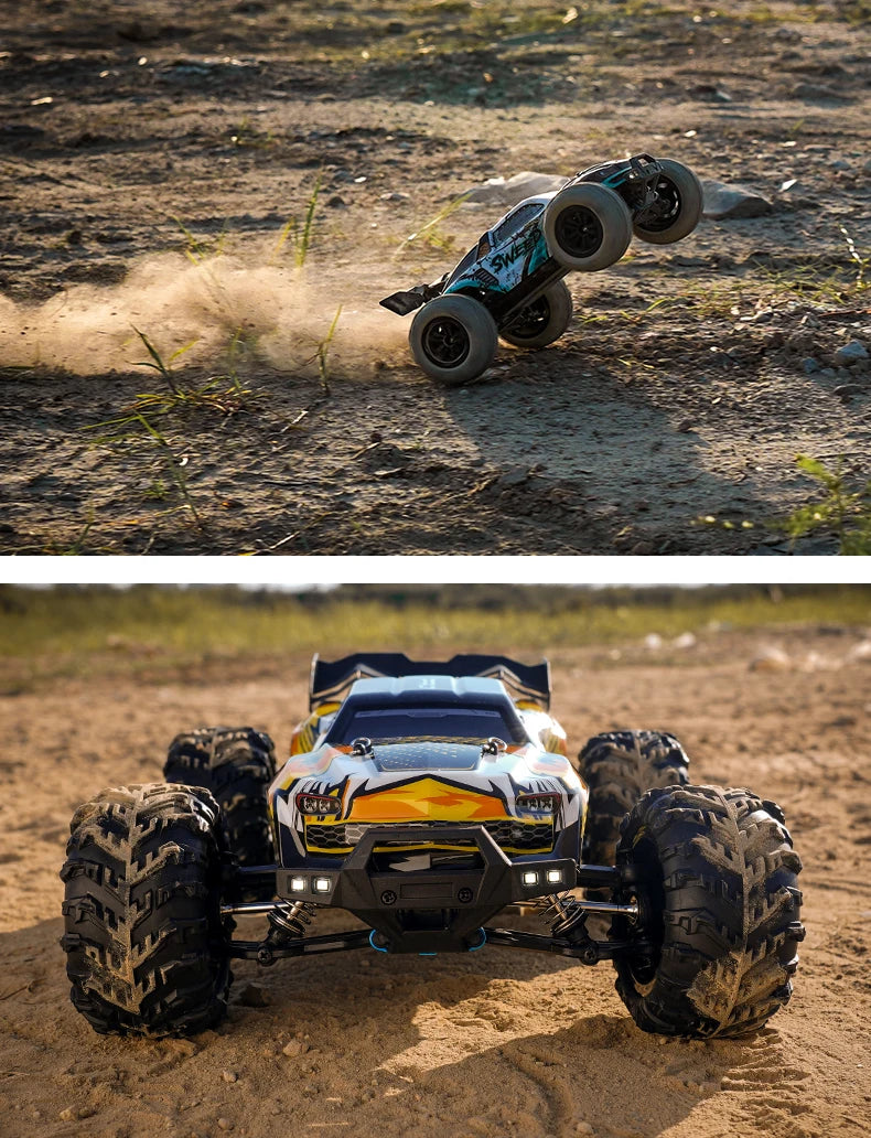 1:16 70km/h Brushless RC Car With LED Light 4WD Remote Control Cars High Speed Drift Monster Off Road Truck VS Wltoys 144001 Toy